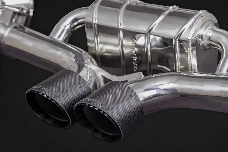 Capristo Valved Exhaust Muffler with Carbon Tips | Porsche 992 GT3 / GT3 Touring 2022+