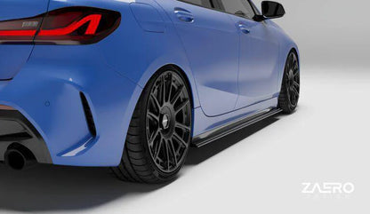 BMW 1 Series & M135i F40 EVO-1 Gloss Black Side Skirts by ZAERO (2019-2024)