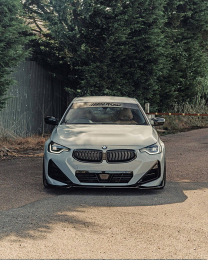BMW 2 Series & M240i G42 Gloss Black Front Splitter (2021+)