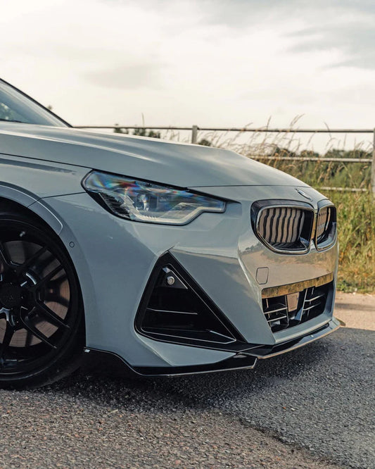 BMW 2 Series & M240i G42 Gloss Black Front Splitter (2021+)