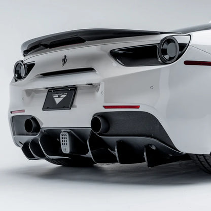 Ferrari 488 Diavolo Carbon Fiber Rear Diffuser Fins by Vordteiner