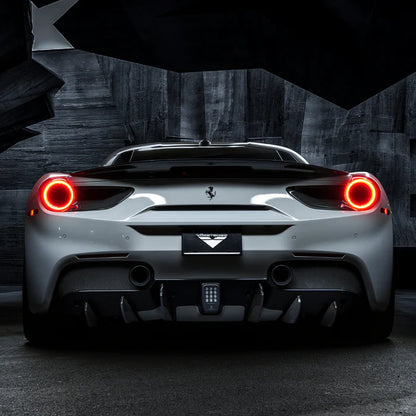 Ferrari 488 Diavolo Carbon Fiber Rear Diffuser Fins by Vordteiner