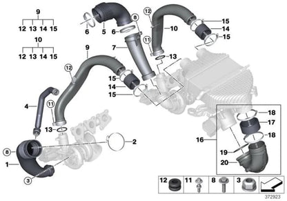 TITANIUM COOLER BACK CHARGEPIPE WITH METH BUNGS - RMT Performance European & Exotics