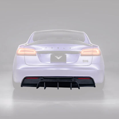 Tesla Model S Plaid VRS Aero Rear Diffuser Carbon Fiber by Vorsteiner