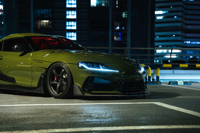 Toyota GR Supra A90 Mk5 Carbon Fibre Integrated Fender Panel Side Skirts V2 by Adro (2019+)