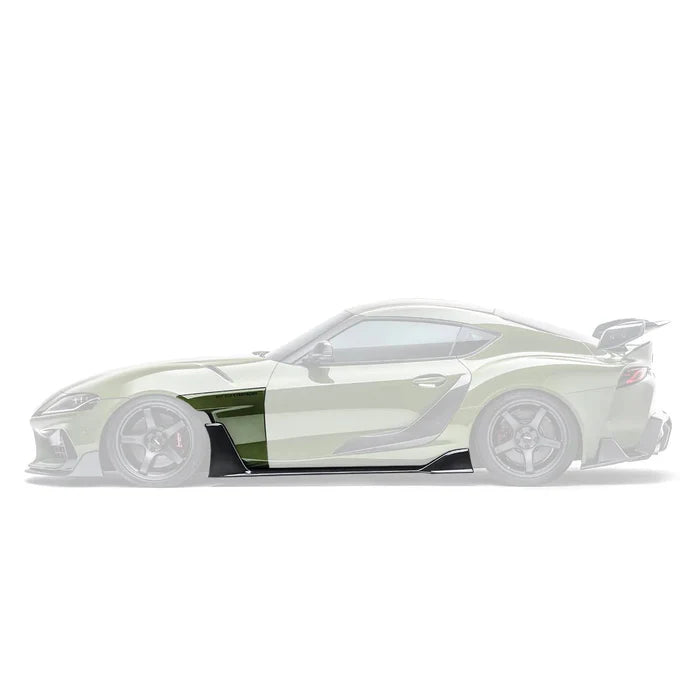 Toyota GR Supra A90 Mk5 Carbon Fibre Integrated Fender Panel Side Skirts V2 by Adro (2019+)