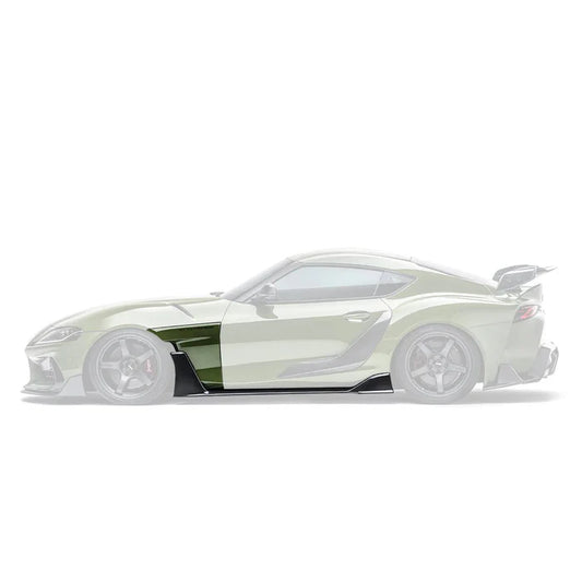 Toyota GR Supra A90 Mk5 Carbon Fibre Integrated Fender Panel Side Skirts V2 by Adro (2019+)