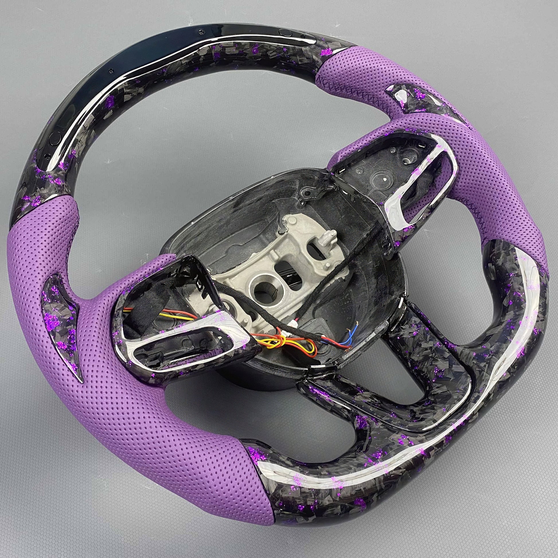 Custom Carbon Fibre LED Steering Wheel Dodge SRT Hellcat / Demon / Redeye + More - Steering Wheel