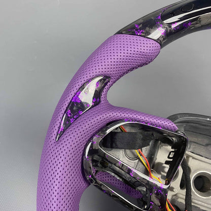 Custom Carbon Fibre LED Steering Wheel Dodge SRT Hellcat / Demon / Redeye + More - Steering Wheel