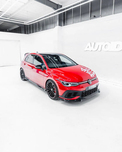 VW Golf / Golf GTI / Golf R Mk8 & Mk8.5 EVO-1 Gloss Black Side Skirts by ZAERO (2020+)