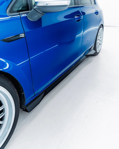 VW Golf / Golf GTI / Golf R Mk8 & Mk8.5 EVO-1 Gloss Black Side Skirts by ZAERO (2020+)