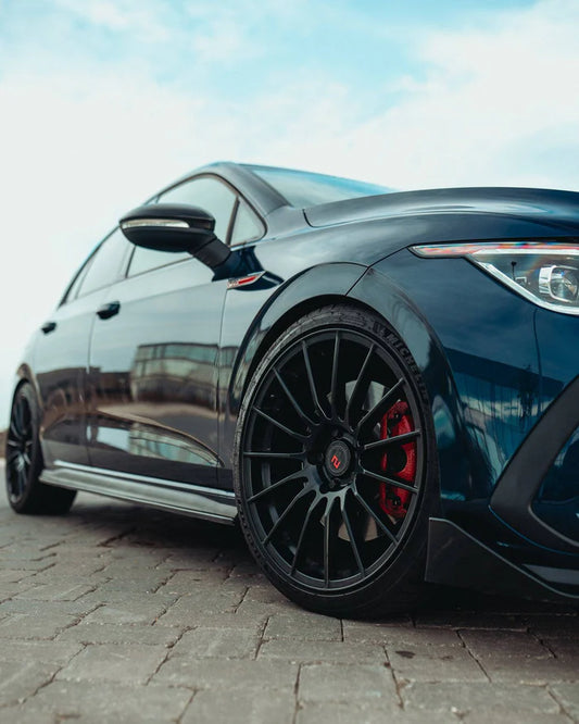 VW Golf GTI Mk8 & Mk8.5 Gloss Black Side Skirts (2019+)